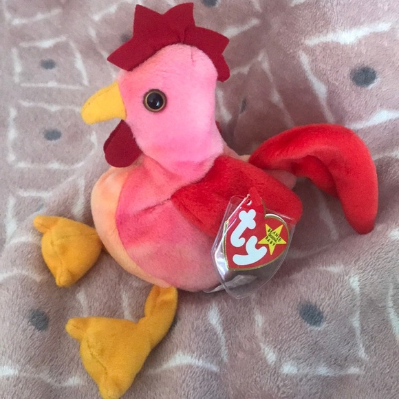 1996 Retired Original Ty Beanie Strut the chicken - Picture 1 of 5